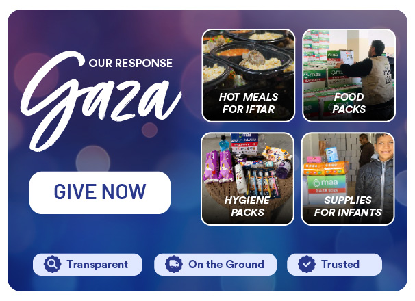 Our Response for Gaza: Meals, Food & Hygiene Packs, baby Supplies. We're on the ground, transparent and trusted. Give Now.